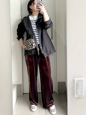 「アイテム（マウンテンパーカー）」を使った、kumikoさん（レディース・165cm）の秋コーディネート