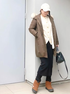 「FRAMeWORK（フレームワーク）のアイテム（スカート）」を使った、kumikoさん（レディース・165cm）の冬コーディネート