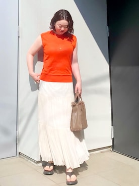 「トングサンダル」｜kumikoさん（レディース・165cm）の夏コーディネート