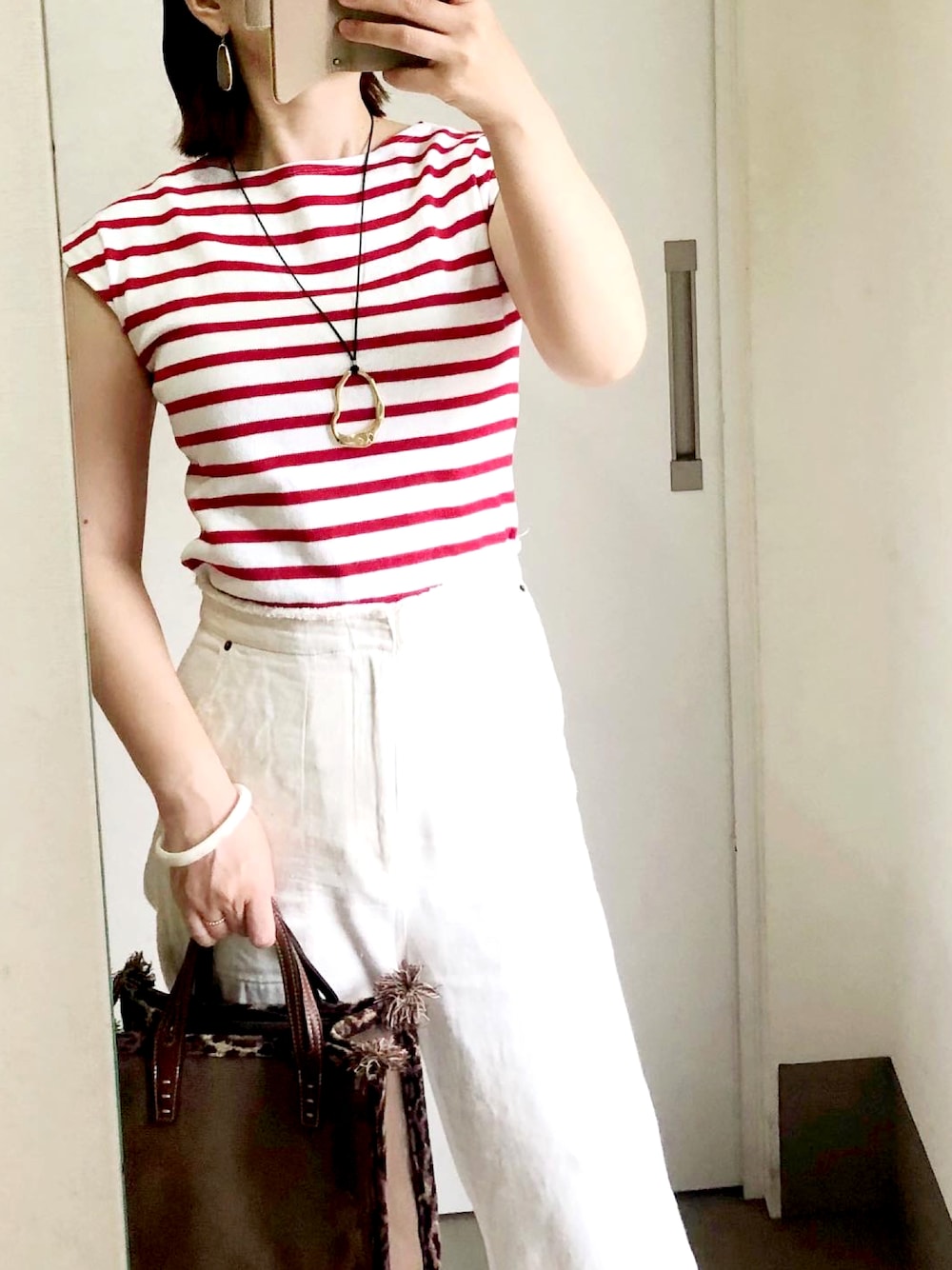 IENA - IENA ボーダーフレンチスリーブT IENA（イエナ）の「ボーダーフレンチスリーブTシャツ◇（Tシャツ