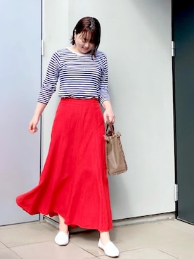 「マリン」｜「アイテム（アクセサリー）」を使った、kumikoさん（レディース・165cm）の春コーディネート