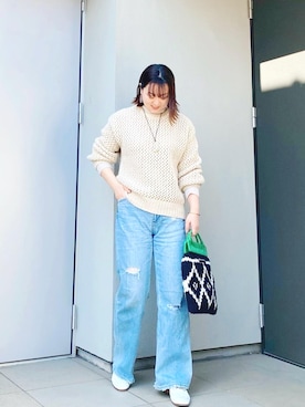 「FRAMeWORK（フレームワーク）のアイテム（ローファー）」を使った、kumikoさん（レディース・165cm）の冬コーディネート