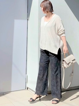 「FRAMeWORK（フレームワーク）のアイテム（カーディガン/ボレロ）」を使った、kumikoさん（レディース・165cm）の秋コーディネート