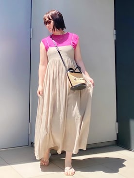 「FRAMeWORK（フレームワーク）のアイテム（ワンピース/ドレス）」を使った、kumikoさん（レディース・165cm）の夏コーディネート