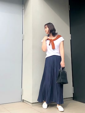 「FRAMeWORK（フレームワーク）のアイテム（ローファー）」を使った、kumikoさん（レディース・165cm）の秋コーディネート