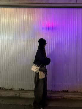 「ZARA（ザラ）のアイテム（ブルゾン）」を使った、uchanさん（レディース・157cm）の冬コーディネート