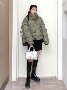 「JEANASIS（ジーナシス）のアイテム（ダウンジャケット/コート）」を使った、MAIさん（レディース・165cm）の冬コーディネート