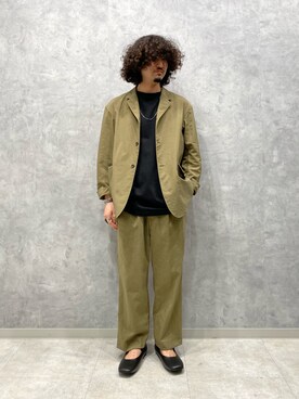 「ADAM ET ROPE'（アダムエロペ）のアイテム（スリッポン）」を使った、ADAM ET ROPE' HOMME STAFFさん（メンズ・171cm）の冬コーディネート