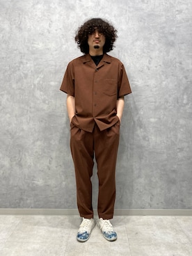 「アイテム（セットアップ）」を使った、ADAM ET ROPE' HOMME STAFFさん（メンズ・171cm）の冬コーディネート