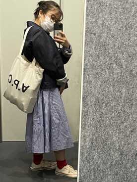 「アイテム（シャツワンピース）」を使った、ririka  さん（レディース・153cm）の秋コーディネート