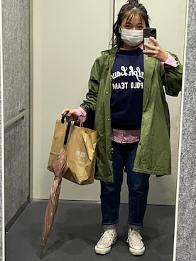 「JOURNAL STANDARD relume（ジャーナルスタンダード　レリューム）のアイテム（モッズコート）」を使った、ririka  さん（レディース・153cm）の秋コーディネート