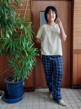 「アイテム（シャツ/ブラウス）」を使った、メルちゅさん（キッズ・155cm）の秋コーディネート