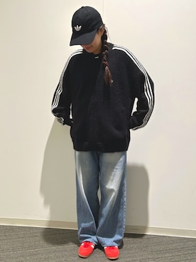 「ニット/セーター」｜「アイテム（ジャージ）」を使った、M.Mさん（レディース・158cm）の秋コーディネート