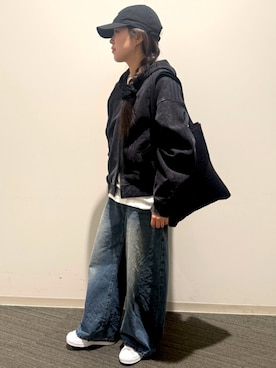 「adidas（アディダス）のアイテム（帽子）」を使った、M.Mさん（レディース・158cm）の春コーディネート