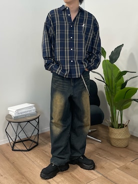 「KANGOL（カンゴール）のアイテム」を使った、週一朝マックさん（メンズ・175cm）の夏コーディネート