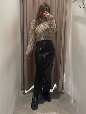 「MURUA（ムルーア）のアイテム」を使った、横幕学美さん（レディース・153cm）の秋コーディネート