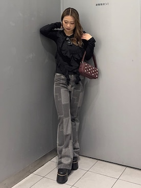 「MURUA（ムルーア）のアイテム」を使った、横幕学美さん（レディース・153cm）の秋コーディネート