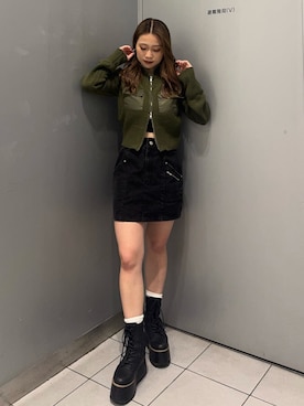 「MURUA（ムルーア）のアイテム（トップス）」を使った、横幕学美さん（レディース・153cm）の秋コーディネート