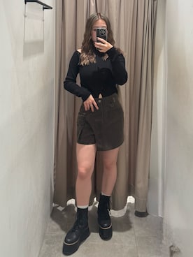 「MURUA（ムルーア）のアイテム」を使った、横幕学美さん（レディース・153cm）の秋コーディネート