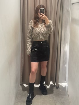 「MURUA（ムルーア）のアイテム」を使った、横幕学美さん（レディース・153cm）の秋コーディネート