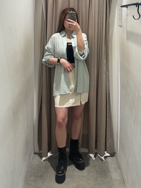 「MURUA（ムルーア）のアイテム」を使った、横幕学美さん（レディース・153cm）の春コーディネート