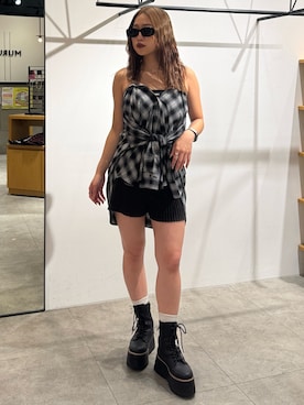 「MURUA（ムルーア）のアイテム」を使った、横幕学美さん（レディース・153cm）の夏コーディネート