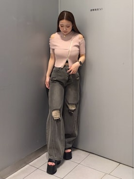 横幕学美さん(レディース・153cm)の春コーディネート