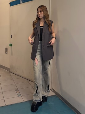 横幕学美さん(レディース・153cm)の春コーディネート