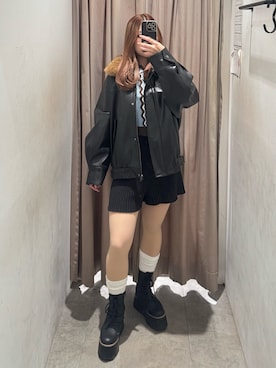 横幕学美さん（レディース・153cm）の冬コーディネート