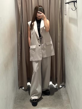 「MURUA（ムルーア）のアイテム（トップス）」を使った、横幕学美さん（レディース・153cm）の春コーディネート