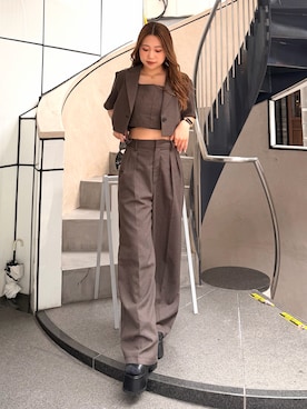 横幕学美さん（レディース・153cm）の春コーディネート