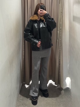 横幕学美さん（レディース・153cm）の冬コーディネート