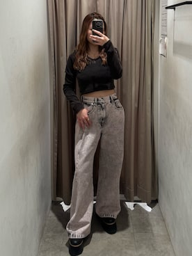 横幕学美さん(レディース・153cm)の冬コーディネート