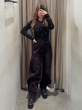 「MURUA（ムルーア）のアイテム」を使った、横幕学美さん（レディース・153cm）の秋コーディネート