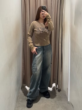 横幕学美さん（レディース・153cm）の冬コーディネート