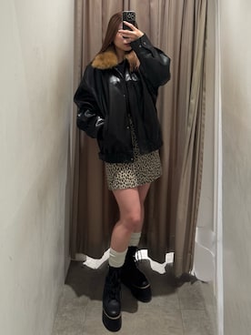 横幕学美さん(レディース・153cm)の冬コーディネート