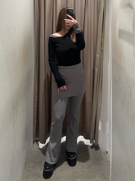 横幕学美さん（レディース・153cm）の冬コーディネート