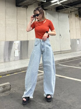 横幕学美さん(レディース・153cm)の夏コーディネート