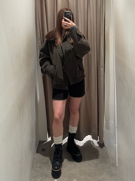 横幕学美さん（レディース・153cm）の冬コーディネート