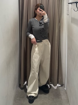 「MURUA（ムルーア）のアイテム」を使った、横幕学美さん（レディース・153cm）の春コーディネート