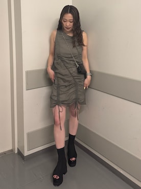 「MURUA（ムルーア）のアイテム（ワンピース/ドレス）」を使った、横幕学美さん（レディース・153cm）の夏コーディネート