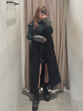 「MURUA（ムルーア）のアイテム（スカート）」を使った、横幕学美さん（レディース・153cm）の秋コーディネート