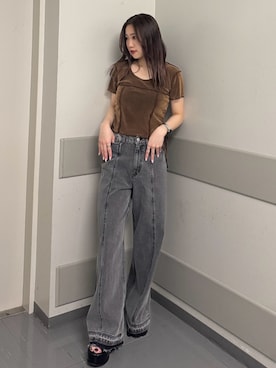 横幕学美さん(レディース・153cm)の春コーディネート