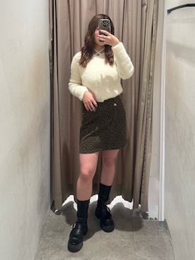 「アイテム（その他シューズ）」を使った、横幕学美さん（レディース・153cm）の冬コーディネート