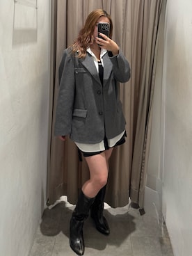 「MURUA（ムルーア）のアイテム」を使った、横幕学美さん（レディース・153cm）の秋コーディネート