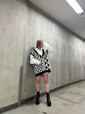 横幕学美さん（レディース・153cm）の冬コーディネート