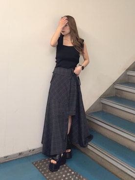 横幕学美さん(レディース・153cm)の夏コーディネート