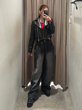 横幕学美さん(レディース・153cm)の冬コーディネート