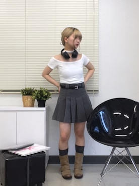 「韓国コーデ」｜「アイテム（その他トップス）」を使った、聖奈さん（レディース・154cm）の夏コーディネート