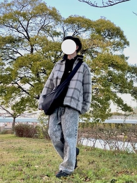 「LAKOLE（ラコレ）のアイテム（ブルゾン）」を使った、komoriuta88さん（メンズ・163cm）の秋コーディネート